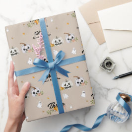 Papel De Presente Little Pumpkin Halloween Any Age Birthday 