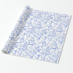 Papel De Presente Livro Azul e Branco sobre a Chinoiserie<br><div class="desc">O perfeito papel de embrulho de Chinoiserie! Papel espesso e nítido,  perfeito para dar presente durante o ano! Adicione um arco vermelho ou verde para o Natal,  marinho azul,  ouro,  rosa ou branco para aniversários,  casamentos,  chás de panela e muito mais!</div>