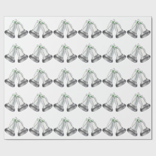 Papel De Presente Livro Branco da Fita de Prata