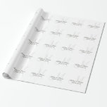 Papel De Presente Livro Branco de Molho de Monograma<br><div class="desc">Papel de embrulho de monograma branco. Adicione um nome e personalize com uma inicial.</div>