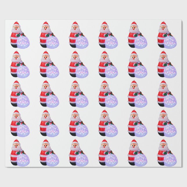 Papel De Presente Livro Branco do Papai Noel (Aberto)