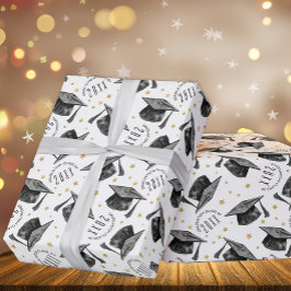 Papel De Presente Livro Branco e preto moderno