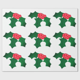 Papel De Presente Livro Branco Holly