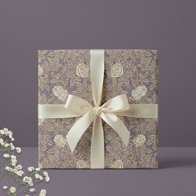 Papel De Presente Livro Branco Rose Vine William Morris (Criador carregado)