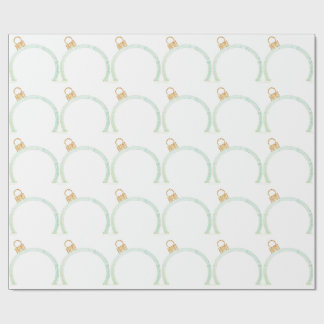 Papel De Presente Livro Branco sobre ornamento Azul Verde