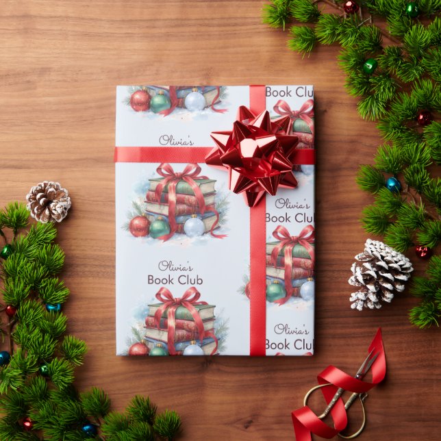 Papel De Presente Livro Clube de Natal Personalizado (Presente de Natal)