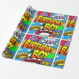 Papel De Presente Livro de banda desenhada do Birthday Boy
