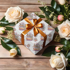 Papel De Presente Livro de Histórias Casamento Tema Novo Capítulo 