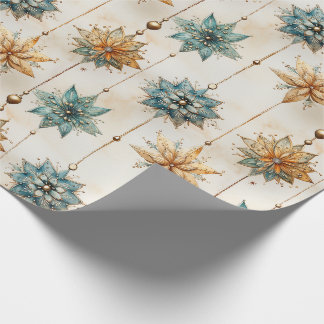 Papel De Presente Livro de Moldagem de Natal com ornamentos Verdes