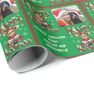 Papel De Presente Livro Pensado Sentido de Foto ou Logotipo no Natal