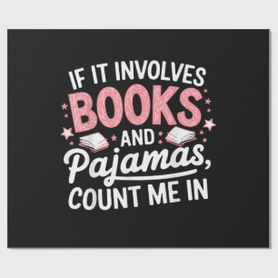 Papel De Presente Livro & Pijamas Livro Humorístico Amante da Leitur