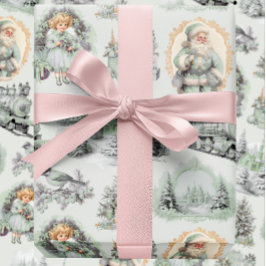 Papel De Presente Livro Verde antigo vitoriano vitoriano