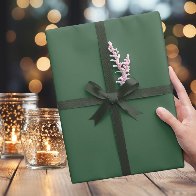 Papel De Presente Livro Verde de Natal Médio e Escuro da Tendy (Criador carregado)