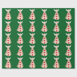 Papel De Presente Livro Verde do Anjo Natal