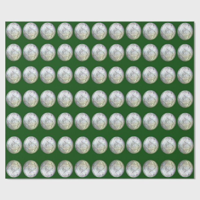 Papel De Presente Livro Verde e Prateado (Aberto)