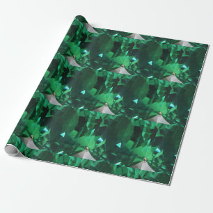 Papel De Presente Livro Verde Emerald Gemstone