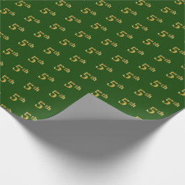 Papel De Presente Livro Verde, Faux Dourado 5 (Quinta)