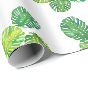 Papel De Presente Livro Verde Monstera Jungle Gift Wraps