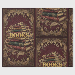 Papel De Presente Livros Amantes de Livros Escritores Leitores Bibli