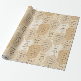 Papel De Presente Livros de Creme Inspiradores Magia