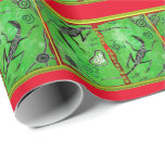 Papel De Presente Lizard Dreaming Christmas Wrappaper<br><div class="desc">Arte original de Mundara Koorang</div>