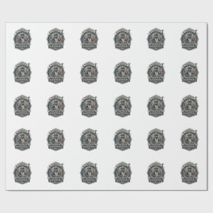 Papel De Presente Lobisomem Patriota Horror Patriótico Monstro Patri