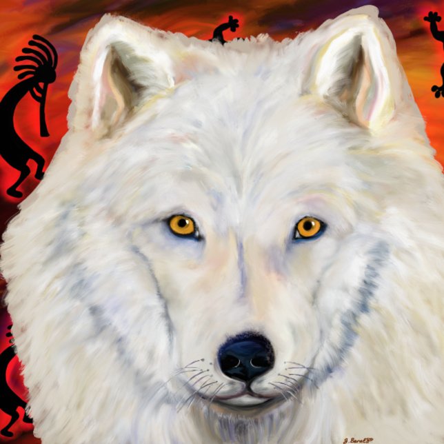 Papel De Presente Lobo Branco (Criador carregado)