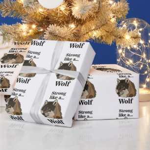 Papel De Presente Lobo Cinzento
