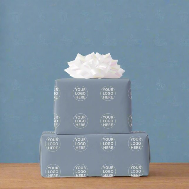 Papel De Presente Logotipo comercial do Dusty Blue l Professional (Criador carregado)