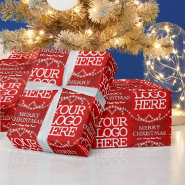 Papel De Presente Logotipo Comercial Feliz Natal E Feliz ano novo