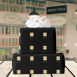 Papel De Presente Logotipo corporativo de negócios negros