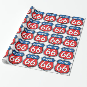 Papel De Presente Logotipo da rota 66