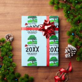 Papel De Presente Logotipo de Carvalho | Empresa de Natal Feliz Fest