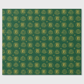 Papel De Presente Logotipo de empresa elegante, verde e Dourado para