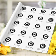 Logotipo de empresa personalizado Obrigado Papel d