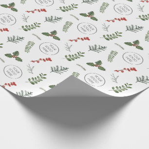 Papel De Presente Logotipo de Férias de Natal Pequenas Empresas Prom