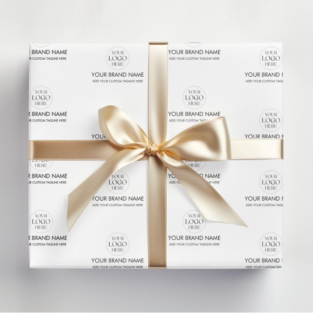 Papel De Presente Logotipo Empresarial Personalizado de Promoção (Criador carregado)