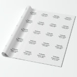 Papel De Presente logotipo monograma simples e mínimo personalizado<br><div class="desc">design</div>