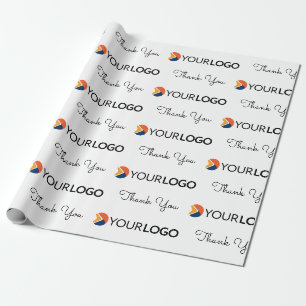 Papel De Presente Logotipo personalizado da empresa comercial Obriga