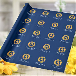 Papel De Presente Logotipo Personalizado de Negócios Obrigado