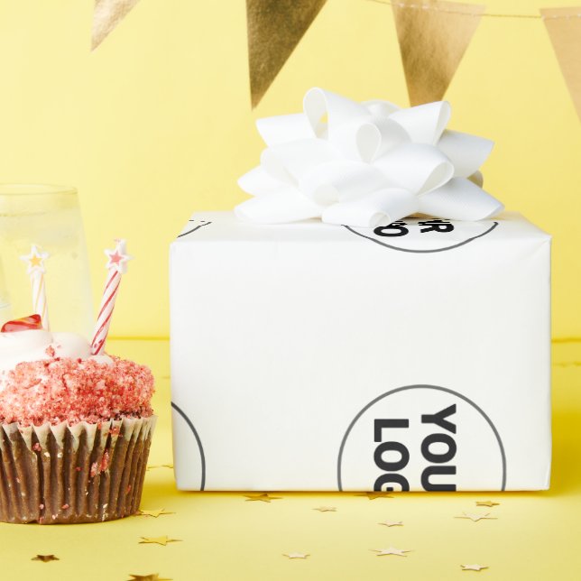 Papel De Presente Logotipo personalizado simples e elegante aqui cl  (Festa de aniversário)