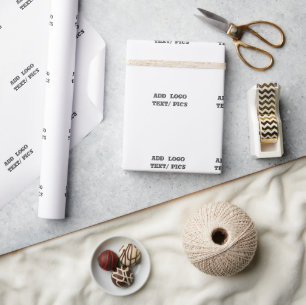 Papel De Presente logotipo personalizado simples e elegante aqui emp
