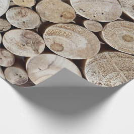 Papel De Presente Logs de madeira