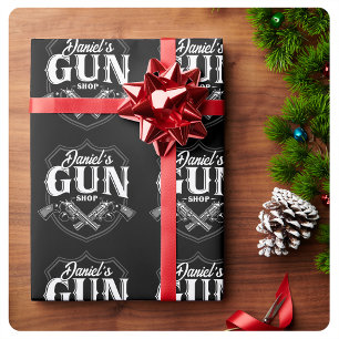 Papel De Presente Loja de Armas Revolvers Antigos Personalizados NOM
