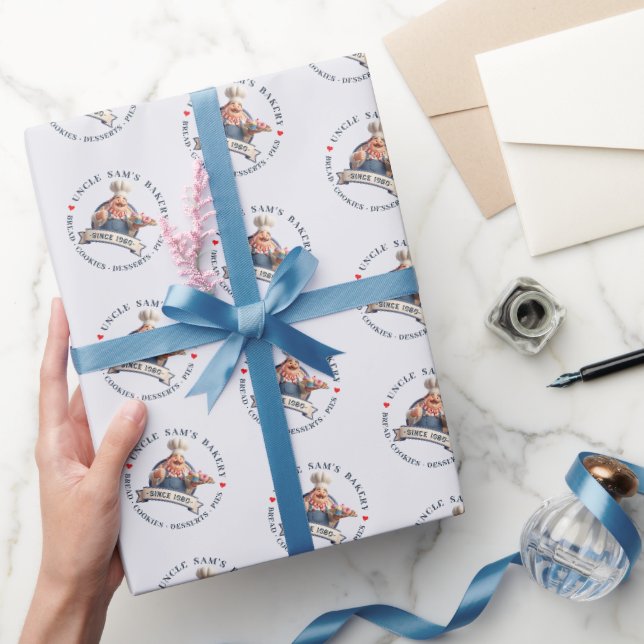 Papel De Presente Loja de Padaria Confeiteiro Sobremesas Doces Loja  (Presentear)