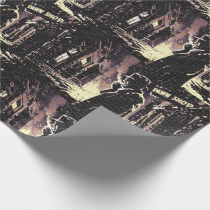 Papel De Presente Loja de Penhores Estilo de Arte Pop Urbano Retrô Á