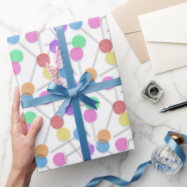 Papel De Presente Lollipop doce de festa doce (Presentear)