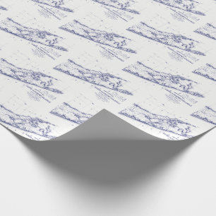 Papel De Presente Long Island O Mapa Hamptons VC 2