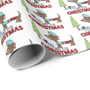Papel De Presente Longo para o Natal-Dachshund