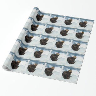 Papel De Presente Lontra do mar em repouso
